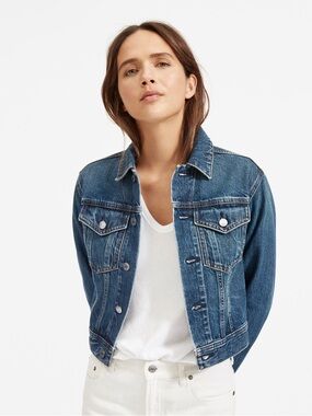 Everlane Cropped Denim Spring Jacket